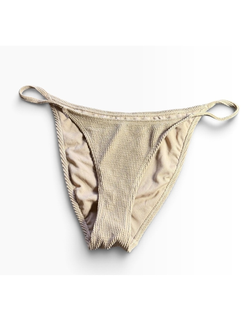CABANA DEL SOL stretch string sides ribbed bikini bottom size XL New